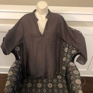 Women’s dark gray blouse, sized XXL, fits more like a L